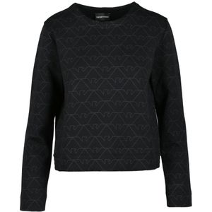 Emporio Armani, Dames, Sweatshirts & Hoodies, Zwart, Maat: S Katoen,