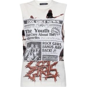 Dolce & Gabbana, Dames, Tops, Veelkleurig, Maat: 2XS Katoen,