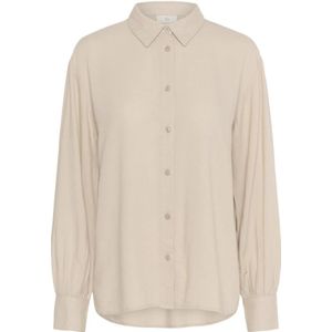 Kaffe - Blouse - Greige - Klassieke Blouse - Lange Mouw