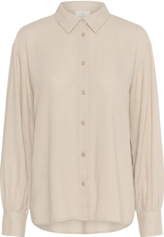 Kaffe - Blouse - Greige - Klassieke Blouse - Lange Mouw