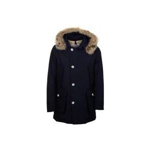 Woolrich Arctische Afneembare Bont Parka , Blue , Heren , Maat: XL