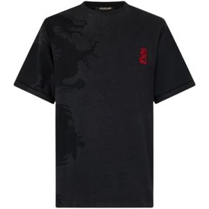 Roberto Cavalli, Heren, Tops, Zwart, Maat: S Katoen,