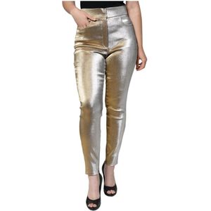 Dolce & Gabbana, Dames, Broeken, Geel, Maat: M Katoen,