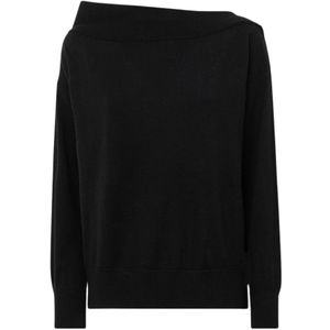 Alpha Studio, Dames, Truien, Zwart, Maat: S