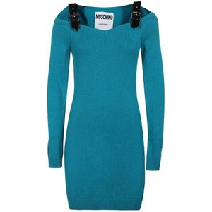 Moschino, Dames, Jurken, Groen, Maat: XS Wol,