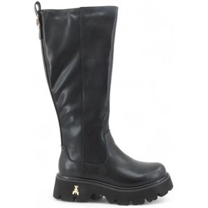 Patrizia Pepe, Dames, Schoenen, Zwart, Maat: 36 EU Leer,