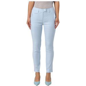 Dondup, Dames, Broeken, Blauw, Maat: W26 Linnen,