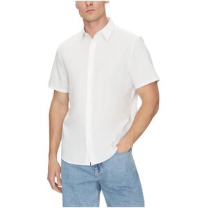 Calvin Klein, Heren, Overhemden, Wit, Maat: XL Katoen,