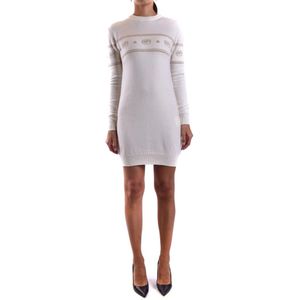 Chiara Ferragni Collection, Dames, Jurken, Wit, Maat: M Acryl,