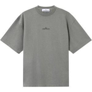 Stone Island, Heren, Tops, Grijs, Maat: L Katoen,