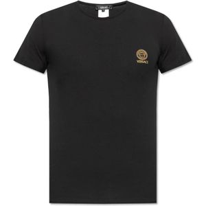 Versace, Heren, Tops, Zwart, Maat: S Katoen,