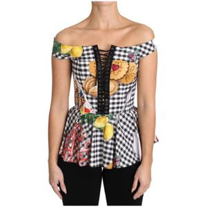 Dolce & Gabbana - Corset Top Blouse - Veelkleurig - Katoen