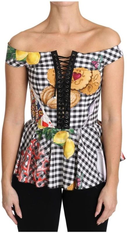 Dolce & Gabbana - Corset Top Blouse - Veelkleurig - Katoen