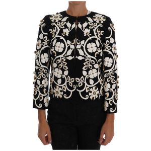 Dolce & Gabbana - Jassen - Veelkleurig - Wol - Bloemversierde Jasjas