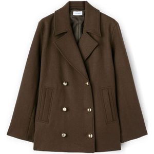 Motivi, Dames, Mantels, Bruin, Maat: 2XS Wol,