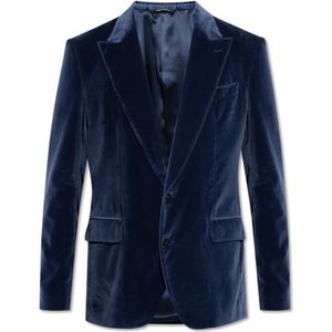 Dolce & Gabbana, Heren, Jassen, Blauw, Maat: M Katoen,