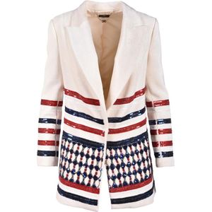 Elisabetta Franchi, Dames, Jassen, Veelkleurig, Maat: S Katoen,