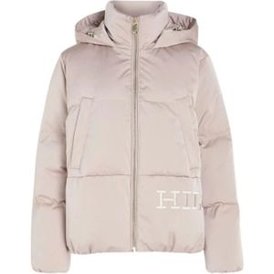 Tommy Hilfiger, Dames, Jassen, Beige, Maat: L Satijn,