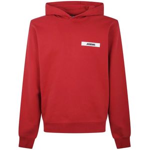 Jacquemus, Heren, Sweatshirts & Hoodies, Rood, Maat: M
