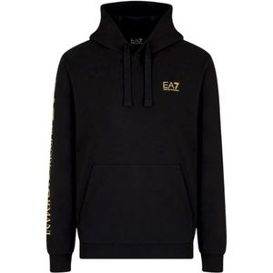 Emporio Armani Ea7, Heren, Sweatshirts & Hoodies, Zwart, Maat: L Katoen,