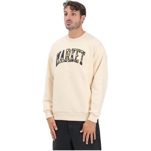 Market, Heren, Sweatshirts & Hoodies, Beige, Maat: L Katoen,