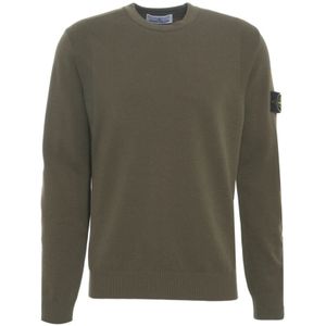 Stone Island, Heren, Truien, Groen, Maat: 3XL Wol,