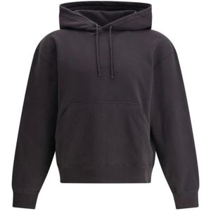 Saint Laurent, Heren, Sweatshirts & Hoodies, Zwart, Maat: S Katoen,