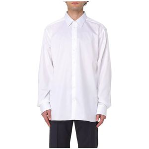 Emporio Armani, Heren, Overhemden, Wit, Maat: 3XL Katoen,