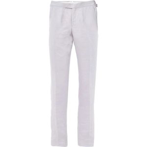 Tom Ford, Heren, Broeken, Paars, Maat: M Linnen,