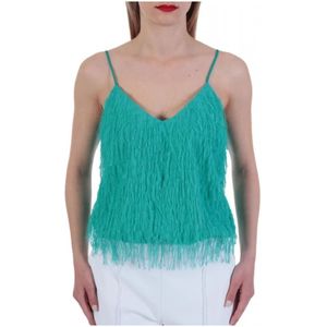Pinko, Dames, Tops, Groen, Maat: XS Poliester,