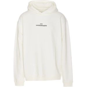 Maison Margiela, Heren, Sweatshirts & Hoodies, Wit, Maat: XL Katoen,