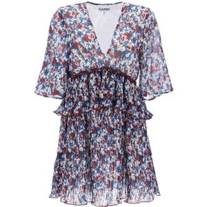 Ganni - Mini-jurk - Veelkleurig - Polyester Georgette