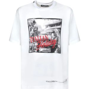 Dolce & Gabbana, Heren, Tops, Wit, Maat: XL Katoen,