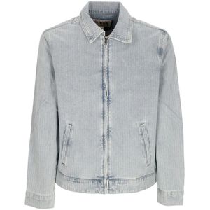 Guess, Heren, Jassen, Blauw, Maat: L Denim,