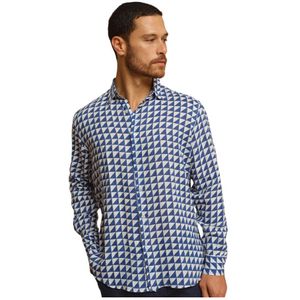 Peninsula, Heren, Overhemden, Blauw, Maat: 2XL Linnen,