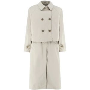 Moorer, Dames, Mantels, Grijs, Maat: XS Poliester,