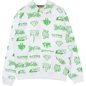 Iuter, Heren, Sweatshirts & Hoodies, Wit, Maat: S Katoen,