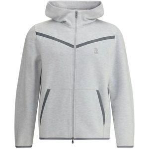 Brunello Cucinelli, Heren, Sweatshirts & Hoodies, Grijs, Maat: L Katoen,