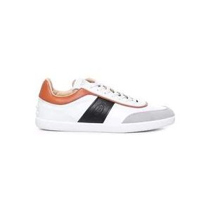 Tod's Italiaanse Leren Sneakers , White , Heren , Maat: 40 1/2 EU