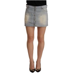 Ermanno Scervino, Dames, Rokken, Blauw, Maat: 2XS Denim,