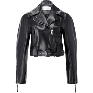 Givenchy, Dames, Jassen, Zwart, Maat: XS Leer,