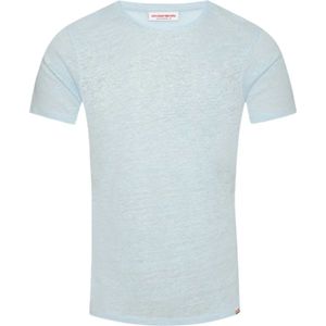 Orlebar Brown, Heren, Tops, Blauw, Maat: XL Linnen,