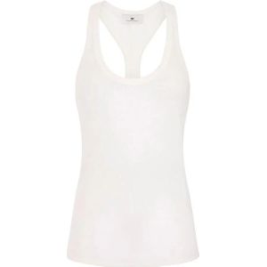 Elisabetta Franchi, Dames, Tops, Beige, Maat: S Wol,