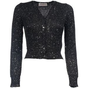 Ermanno Scervino, Dames, Truien, Zwart, Maat: XS Viscose,