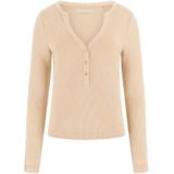 Guess - Lena - T-shirt - Dames - Lange Mouwen - Knoopsluiting