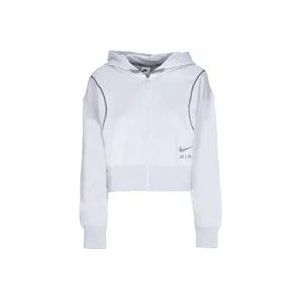 Nike Air Fleece Full-Zip Hoodie voor dames , White , Dames , Maat: L
