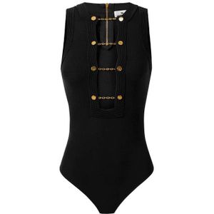 Elisabetta Franchi, Dames, Tops, Zwart, Maat: L Viscose,