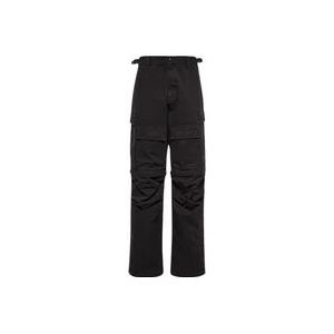 Balenciaga Zwarte Baggy Tailored Broek van Wol , Black , Heren , Maat: S