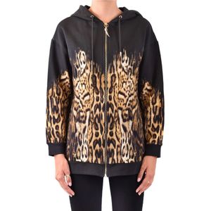 Roberto Cavalli, Dames, Sweatshirts & Hoodies, Veelkleurig, Maat: XS Katoen,