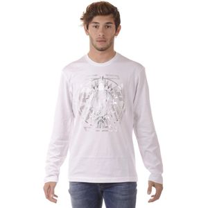Versace Jeans Couture, Heren, Tops, Wit, Maat: M Katoen,